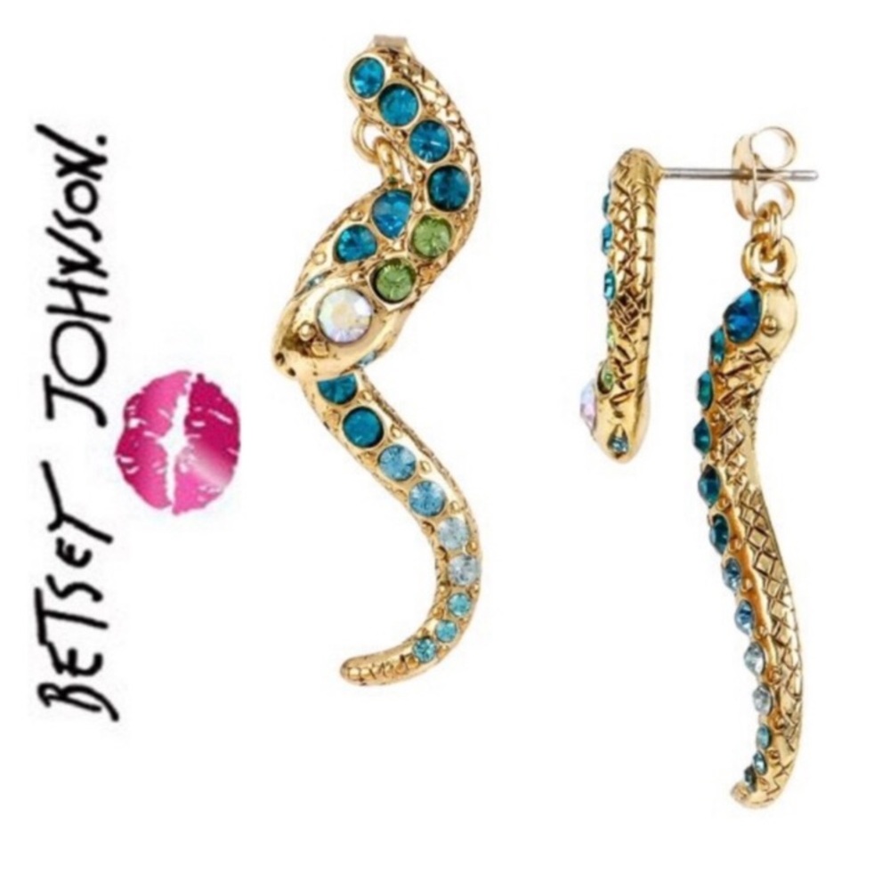 Betsey Johnson snake earrings